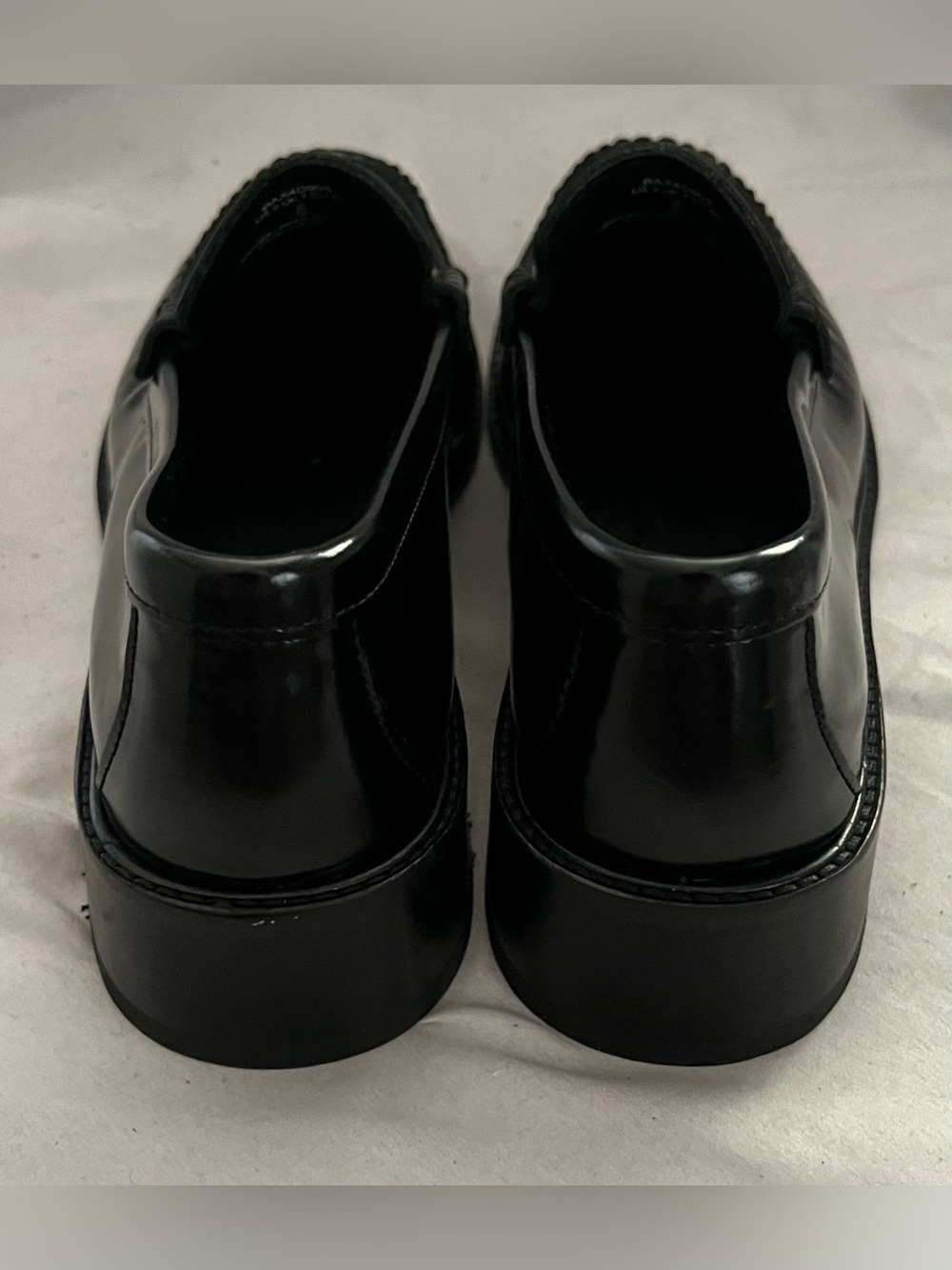 G.H. Bass WHITNEY BLACK LEATHER LOAFER BLOCK HEEL SHOE 9 $200 NEW - Picture 10 of 12